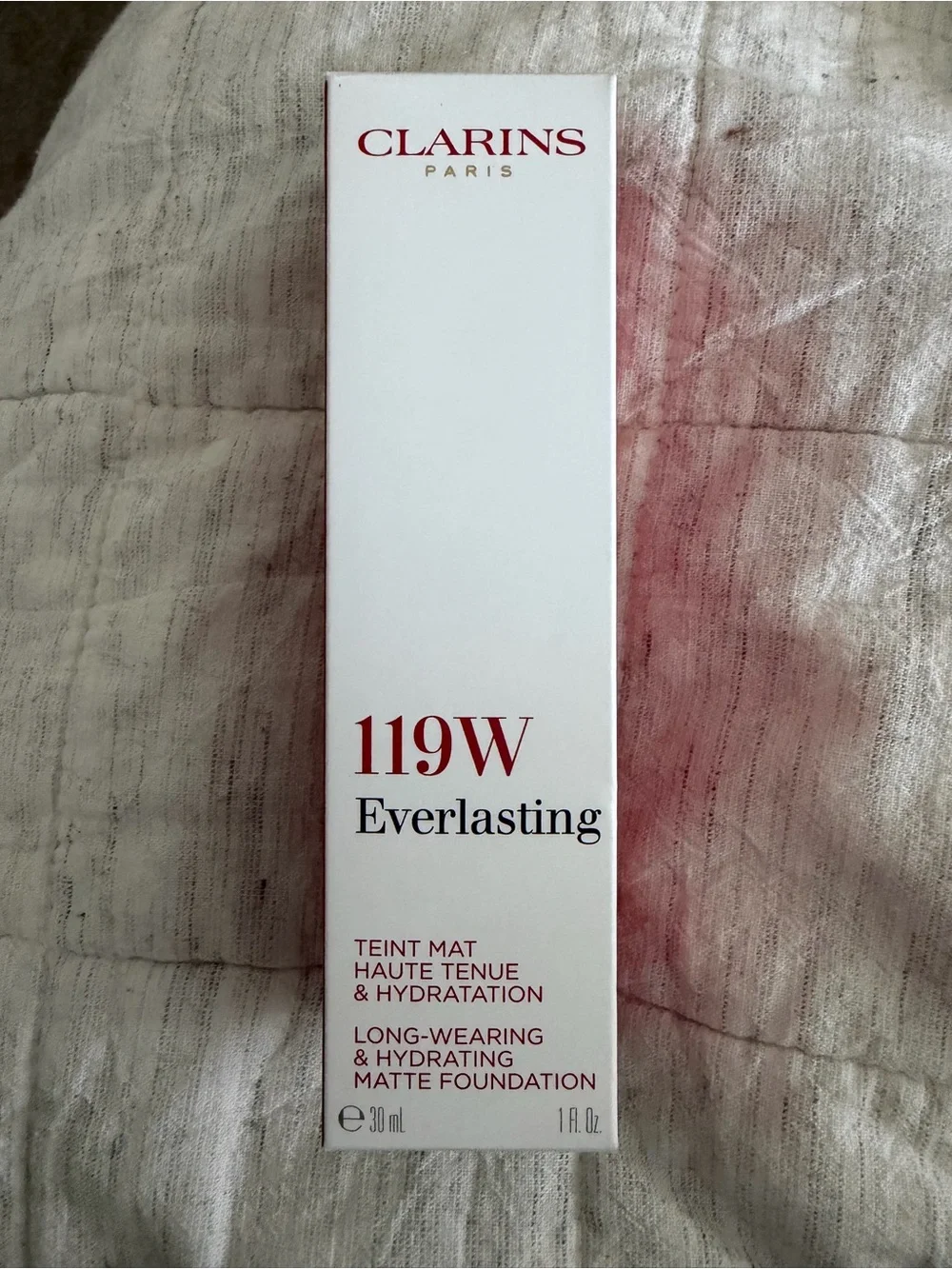 Clarins Everlasting 119W Matte Foundation NWB